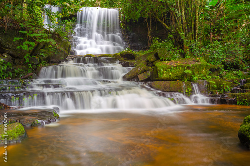 Mun daeng Waterfall  the beautiful waterfall in deep forest at Phu Hin Rong Kla National Park  Phitsanulok  Thailand