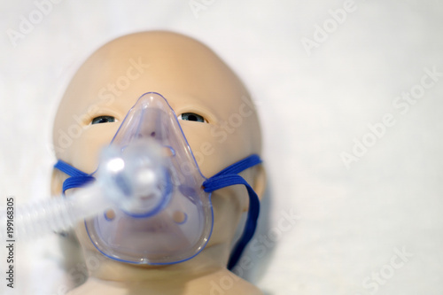 Simulation medicine model of a newborn child for examination and treatment by students or pediatricians-neonatologists doctors in innovative educational process.