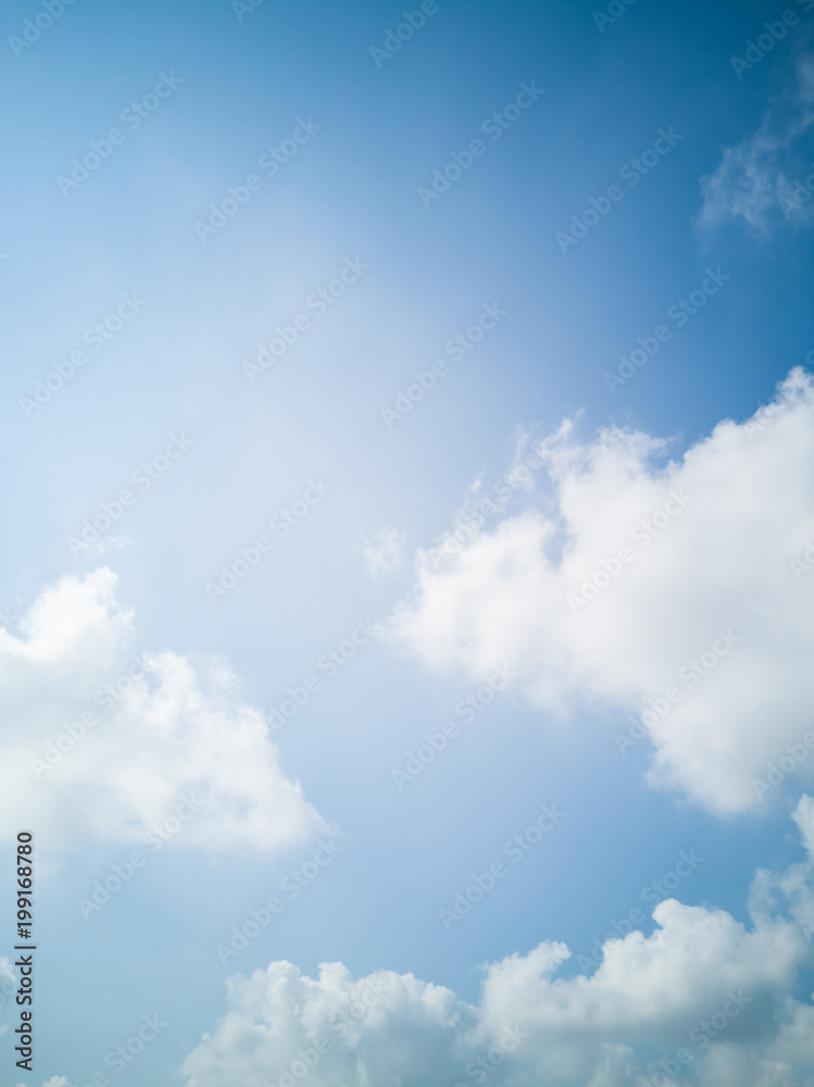 Blue sky with cloud in the morning.