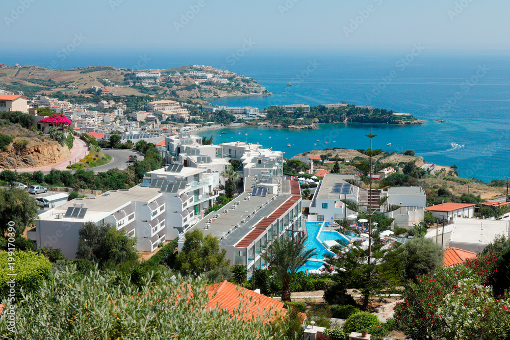 Vue spectaculaire de'Agia Pélagia en Crète