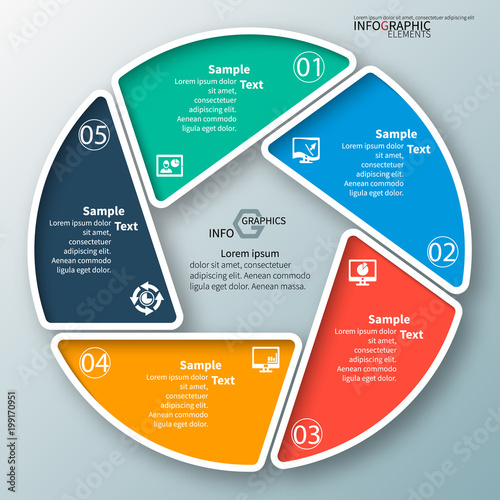 Abstract 3D Paper Infographics