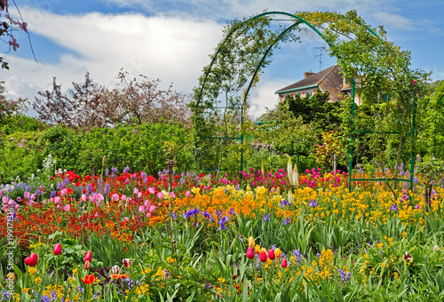 Monet`s garden at spring, Giverny, France.