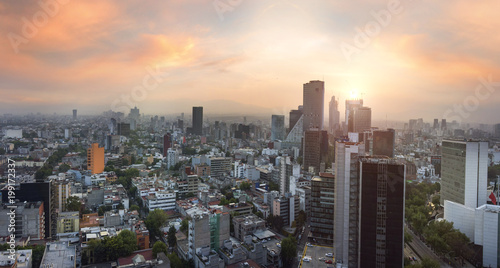 Fototapeta Naklejka Na Ścianę i Meble -  Panoramic View of Mexico City - Mexico