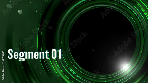 Green Rippling Circle Overlay