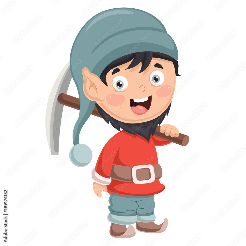 Vector Illustration Of Dwarf Vector Illustration Of Dwarf