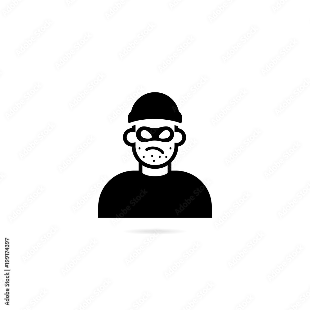 Symbol thief. Vector icon.
