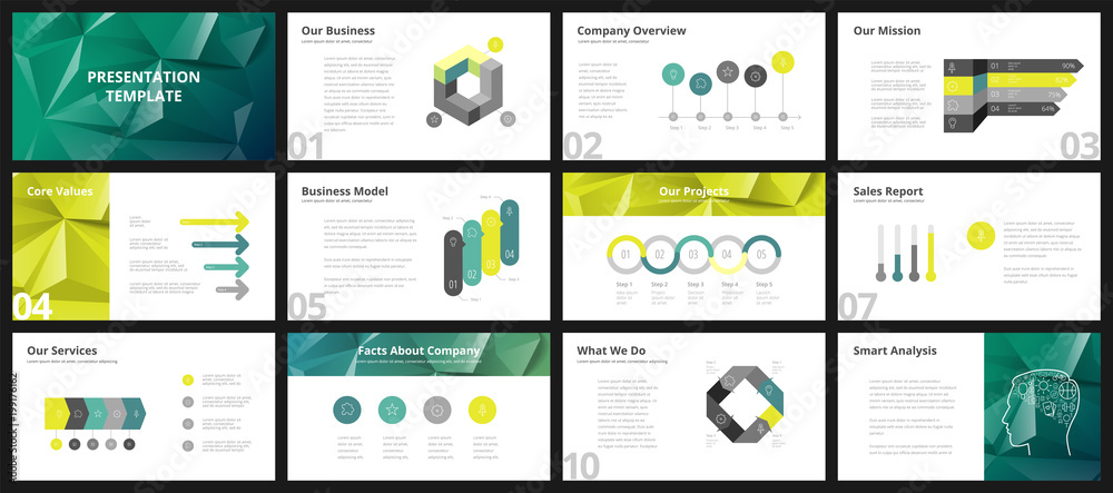 Business presentation templates - obrazy, fototapety, plakaty 