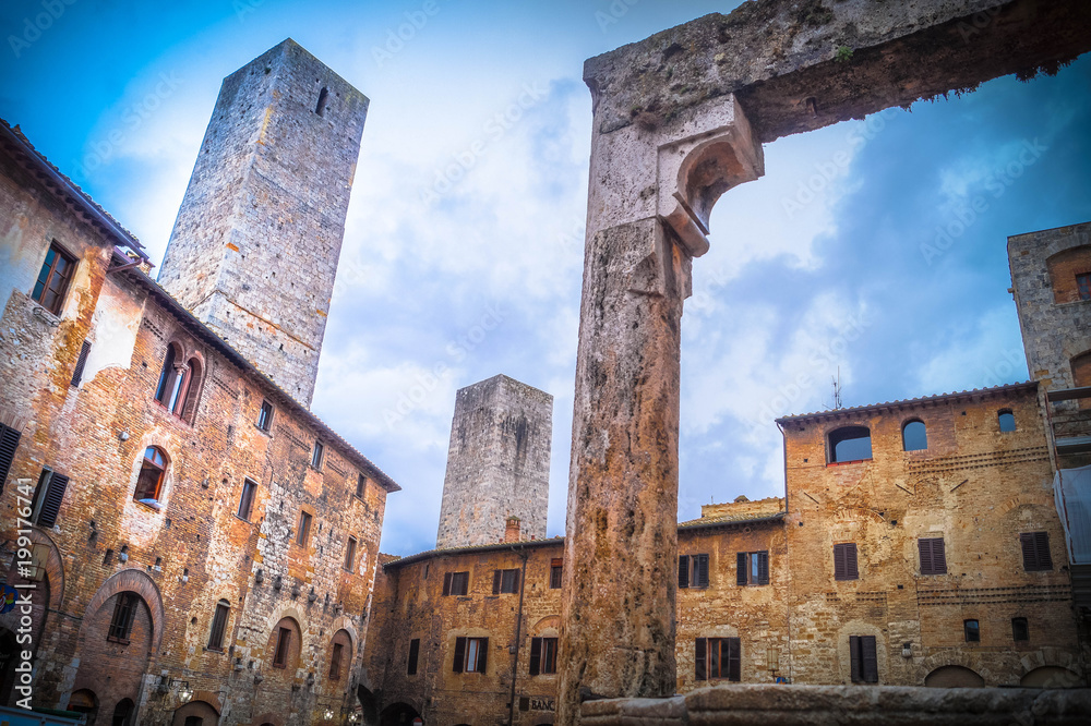 The medieval San Gimignano