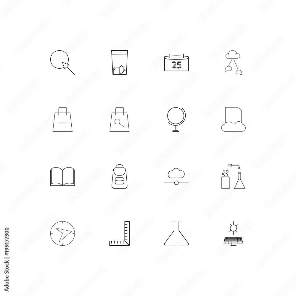 Education And Science simple linear icons set. Outlined vector icons Education And Science simple linear icons set. Outlined vector icons