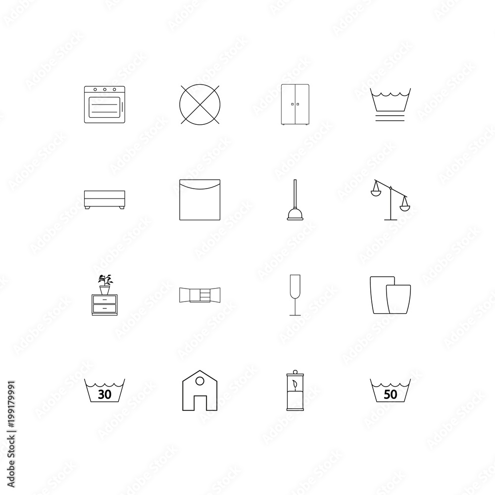 Home Appliances And Equipment simple linear icons set. Outlined vector icons Home Appliances And Equipment simple linear icons set. Outlined vector icons