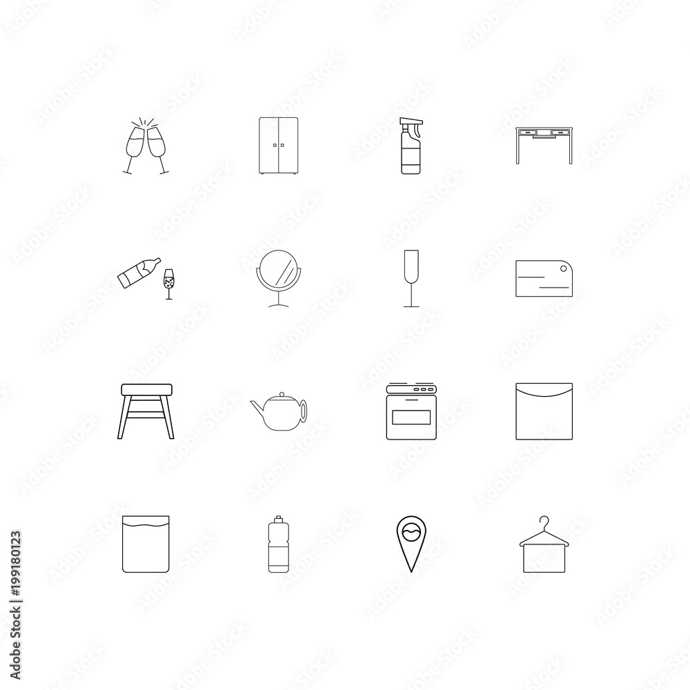 Home Appliances And Equipment simple linear icons set. Outlined vector icons Home Appliances And Equipment simple linear icons set. Outlined vector icons