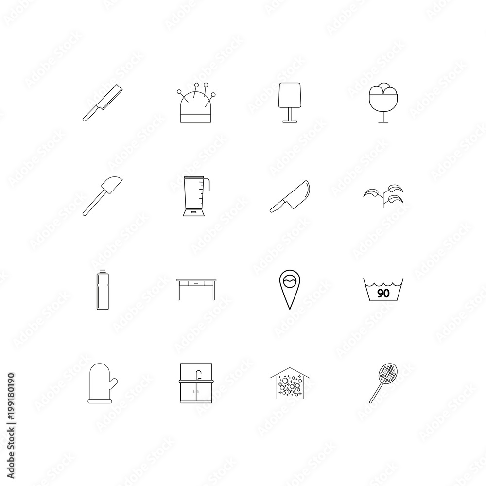 Home Appliances And Equipment simple linear icons set. Outlined vector icons Home Appliances And Equipment simple linear icons set. Outlined vector icons