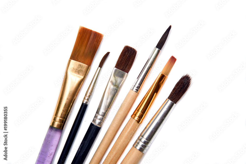 Brushes for drawing on a white background Brushes for drawing on a white background