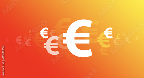 icone, euro, economia, vettoriale, 