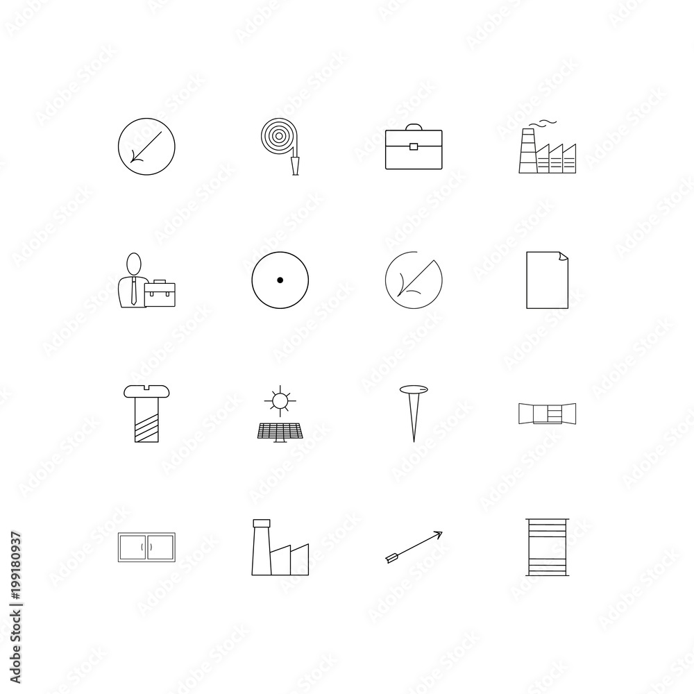 Industry simple linear icons set. Outlined vector icons Industry simple linear icons set. Outlined vector icons