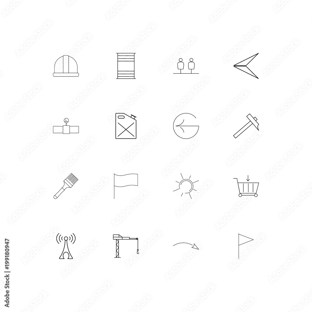 Industry simple linear icons set. Outlined vector icons Industry simple linear icons set. Outlined vector icons