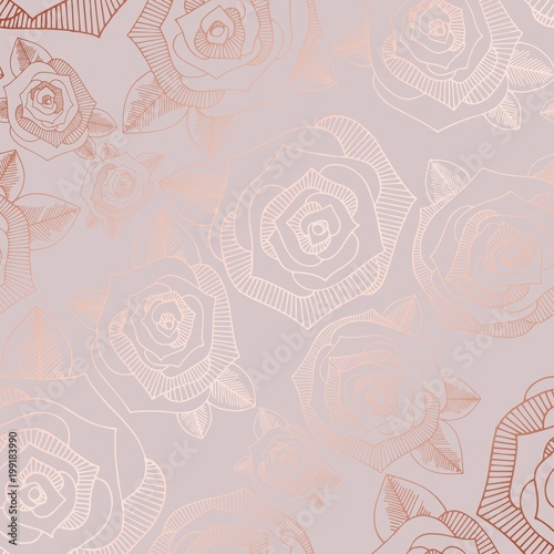 Vector pattern with pink gold imitation