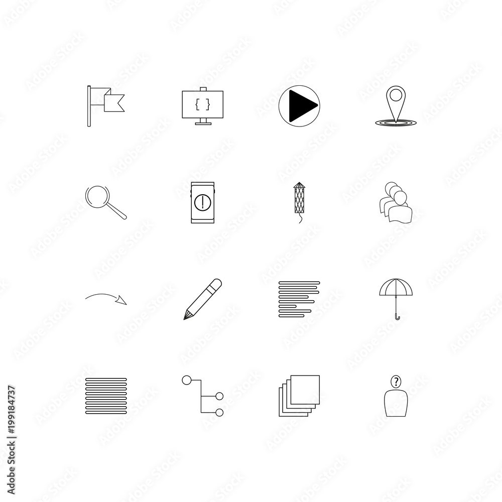 Web And Text simple linear icons set. Outlined vector icons Web And Text simple linear icons set. Outlined vector icons