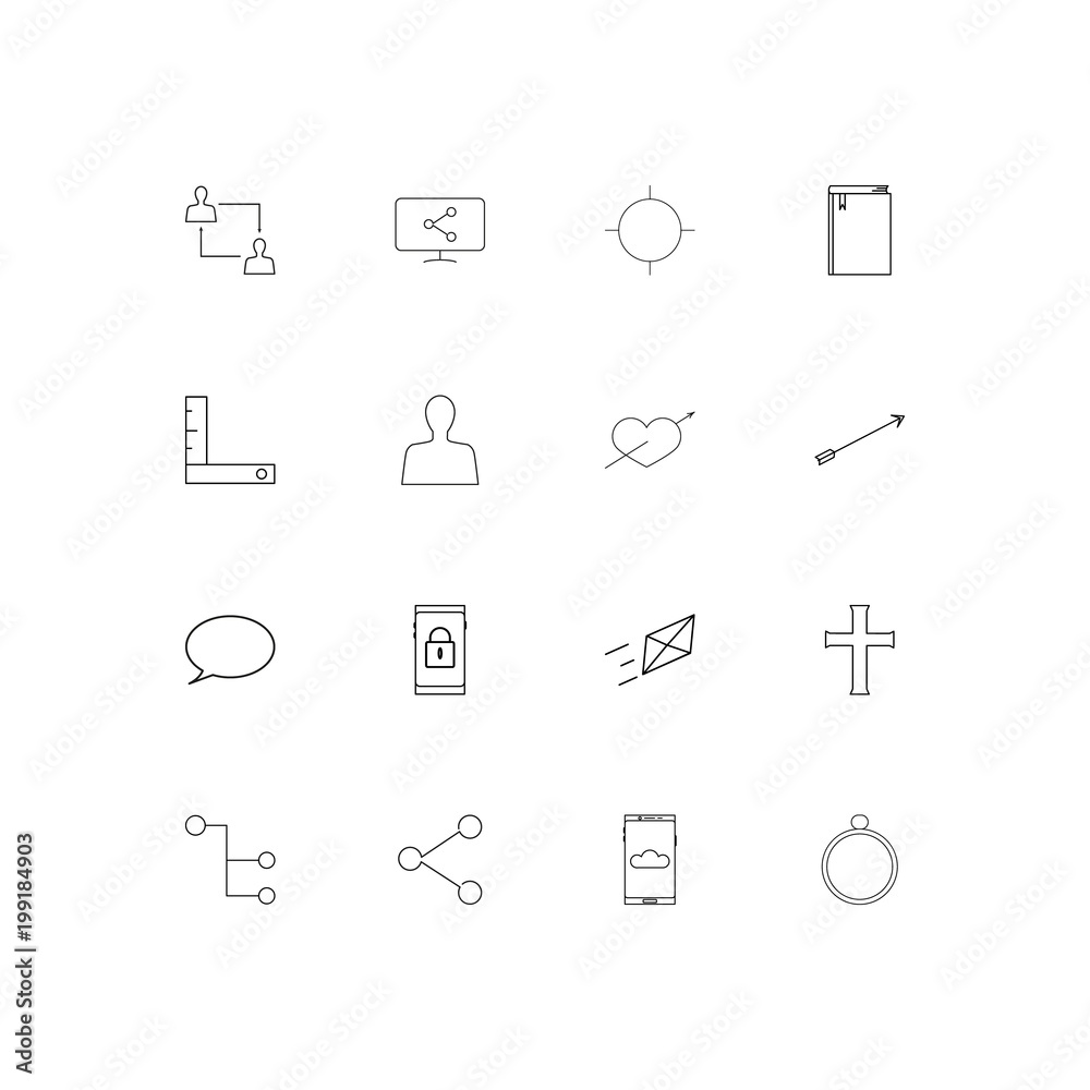Web And Text simple linear icons set. Outlined vector icons Web And Text simple linear icons set. Outlined vector icons