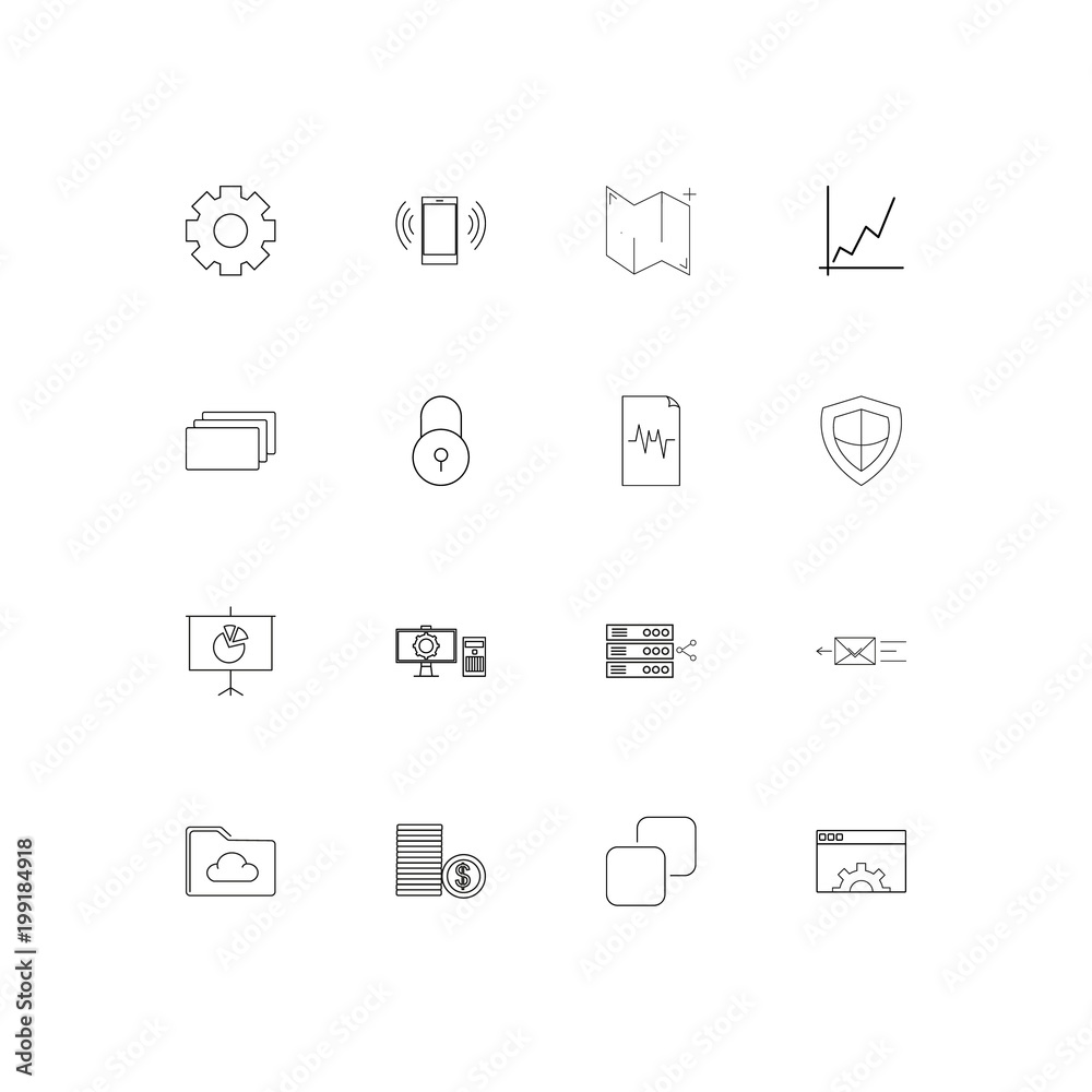 Web And Text simple linear icons set. Outlined vector icons Web And Text simple linear icons set. Outlined vector icons