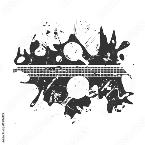 Ping-pong posters design. Grunge vector illustration