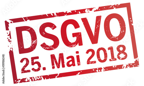 roter stempel DSGVO Stichtag 25.Mai.2018