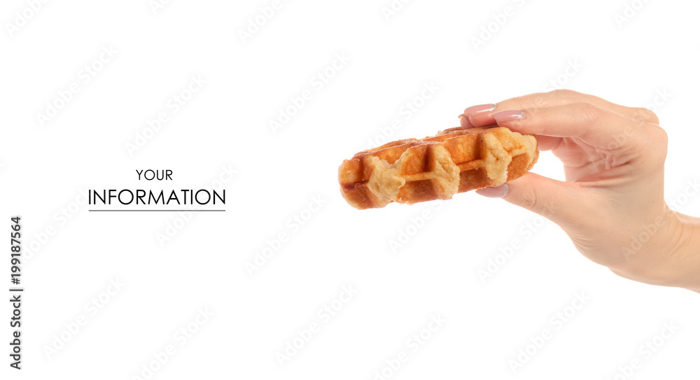 Waffles in hand food delicious pattern Waffles in hand food delicious pattern