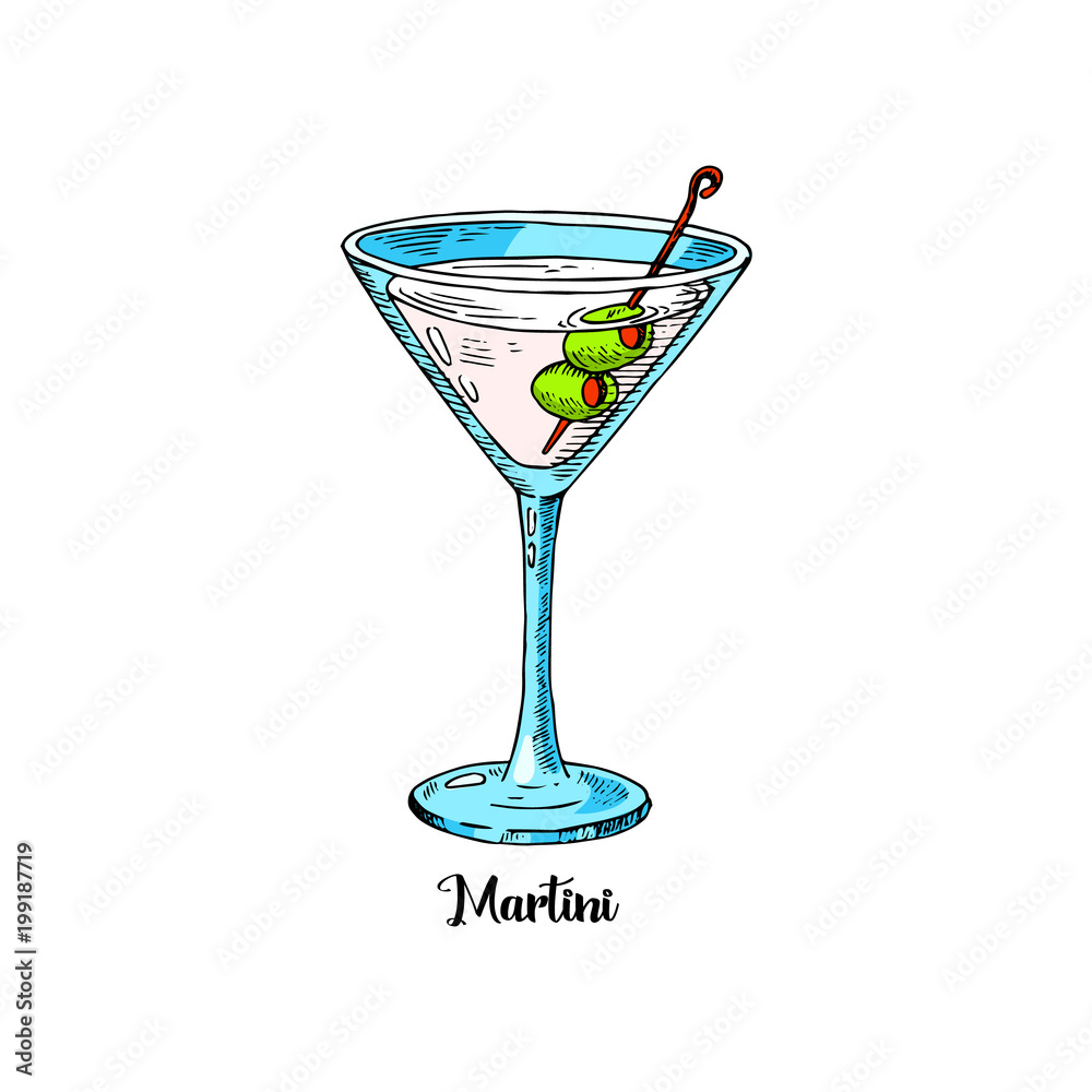 Contemporary Classic cocktail. Longdrink in Cocktail glass. Contemporary Classic cocktail. Longdrink in Cocktail glass.