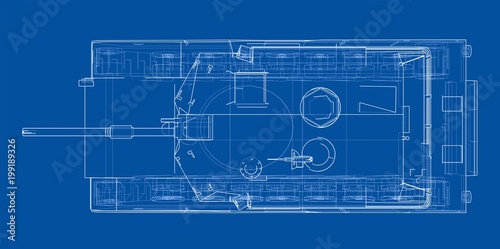 Blueprint of realistic tank