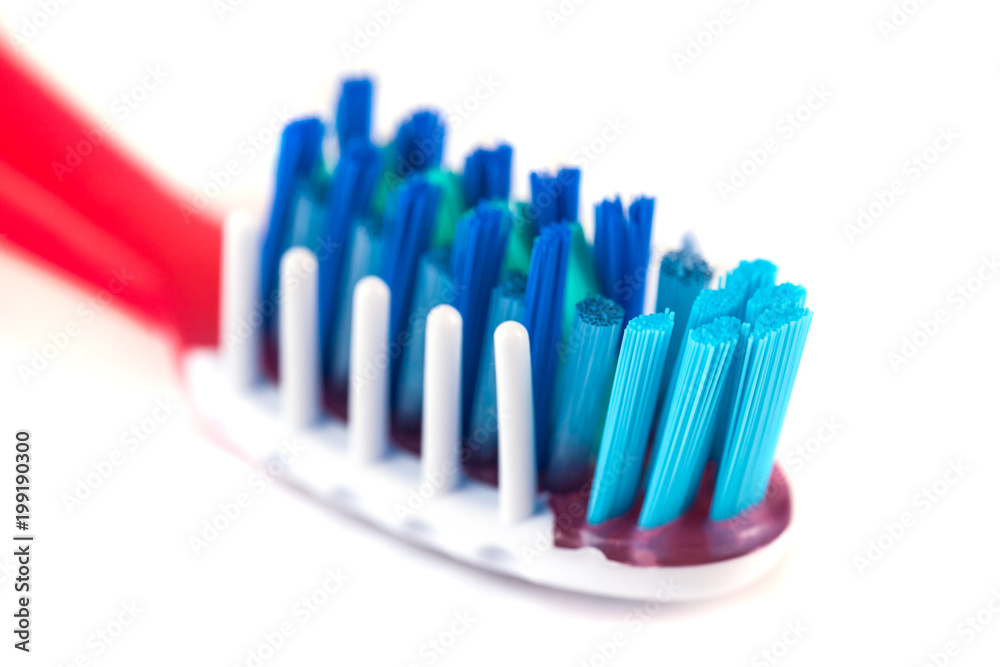 toothbrush isolated on a white background, closeup toothbrush isolated on a white background, closeup