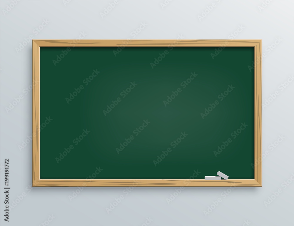 Vector green school chalkboard with chalk pieces. Vector green school chalkboard with chalk pieces.