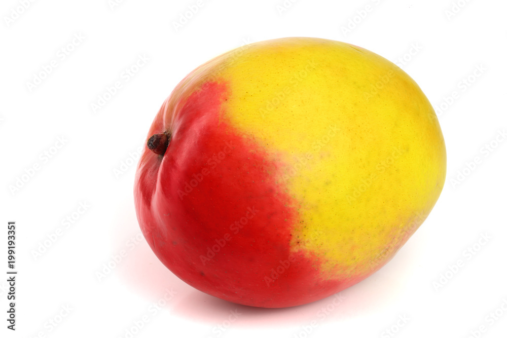 Mango fruit isolated on white background close-up without shadow Mango fruit isolated on white background close-up without shadow