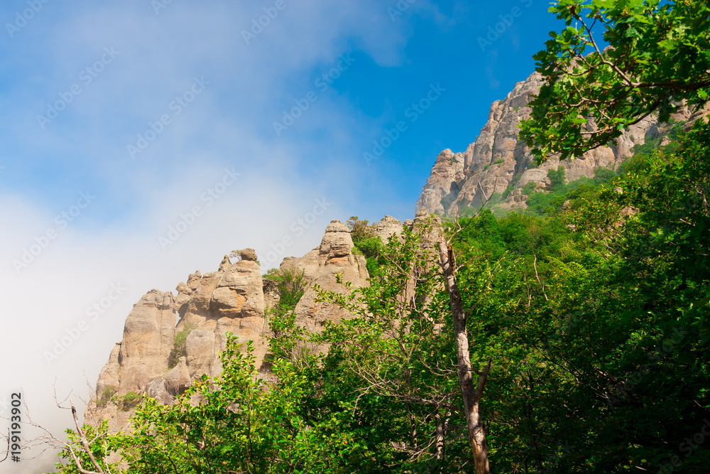 Crimea. Demerdzhi rocks landscape
