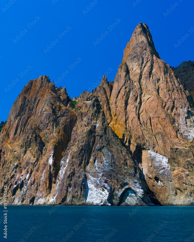 Crimea. Karadag rocks landscape Crimea. Karadag rocks landscape