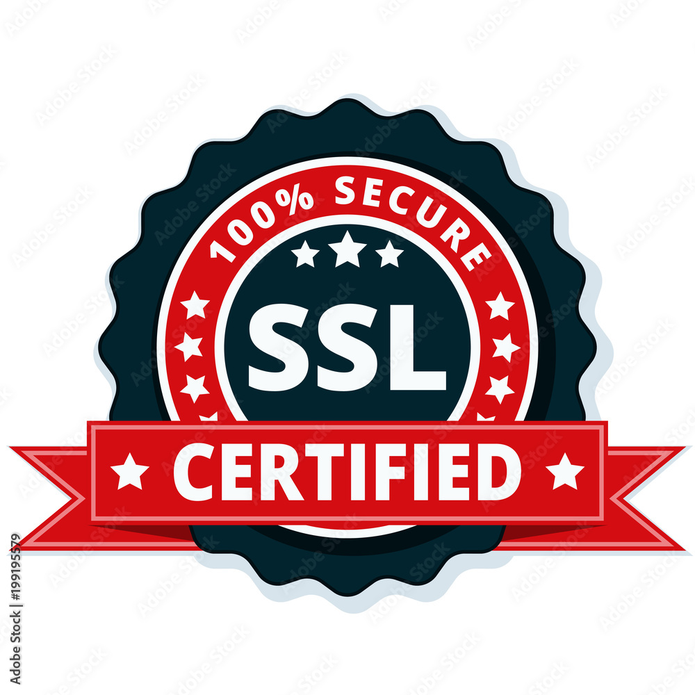SSL Certified label illustration SSL Certified label illustration