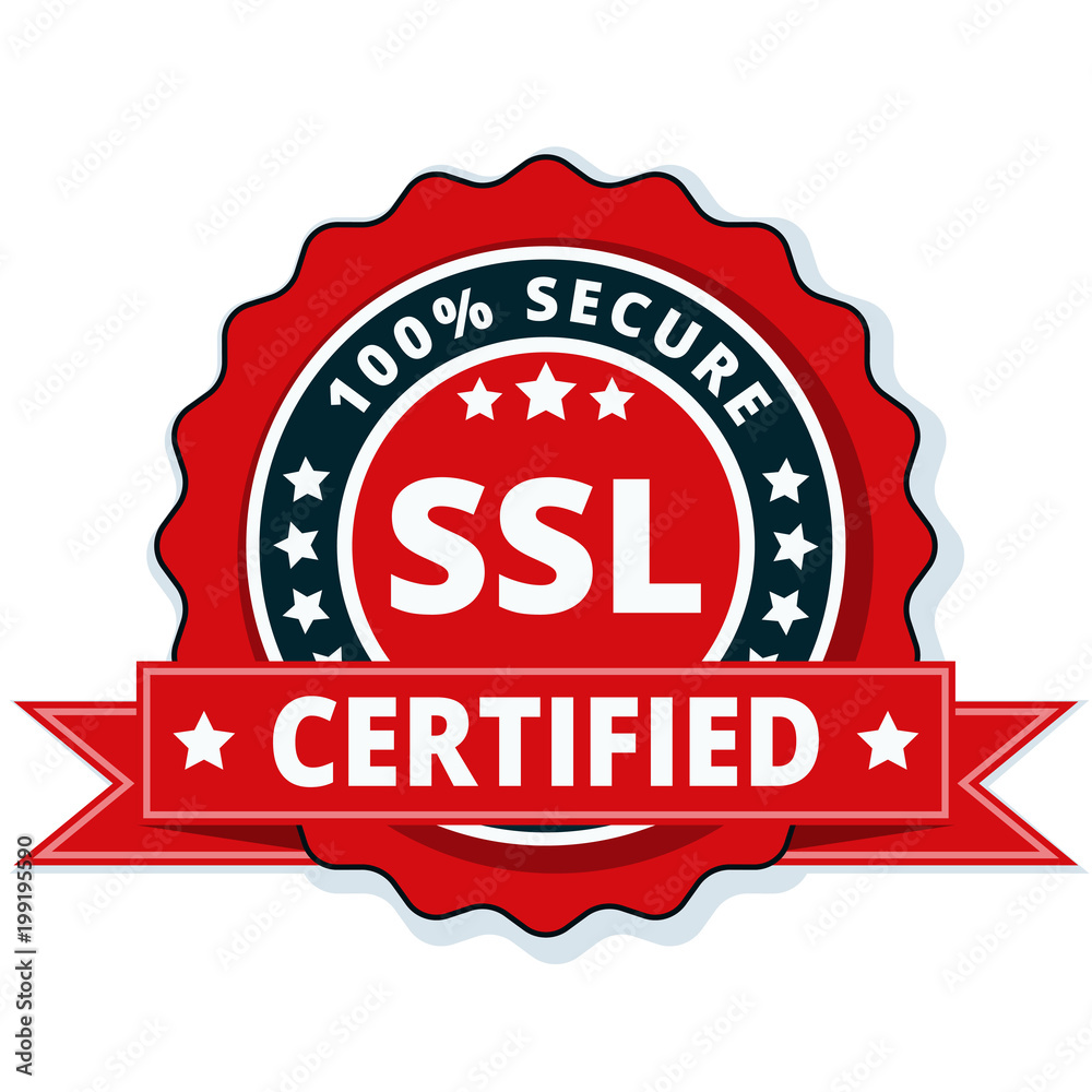 SSL Certified label illustration SSL Certified label illustration