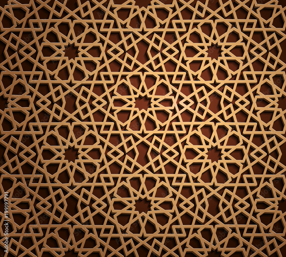 Set of islamic oriental patterns, Seamless arabic geometric ornament collection. Vector traditional muslim background. east culture, indian heritage, arabesque, persian motif 3D Ramadan kareem. Timber