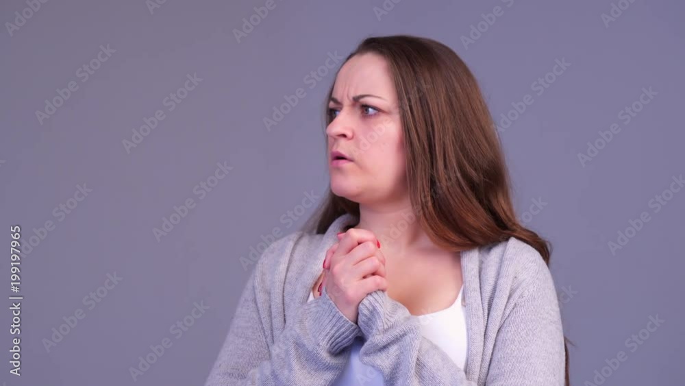 woman thinking about something and then going away woman thinking about something and then going away