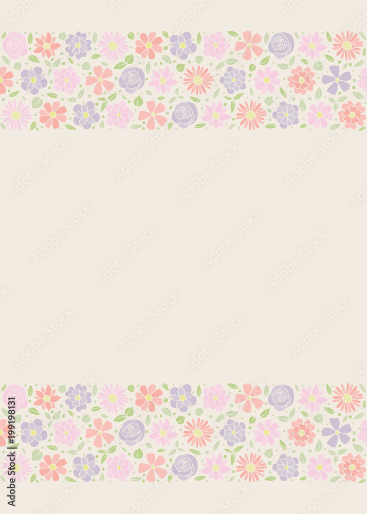 Elegant background with flowers in retro style. Mother's Day, Woman's Day and Valentine's Day. Vector.