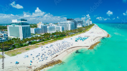 Aerial view of South Beach, Miami Beach. Florida. Atlantic Ocean. USA.  © miami2you