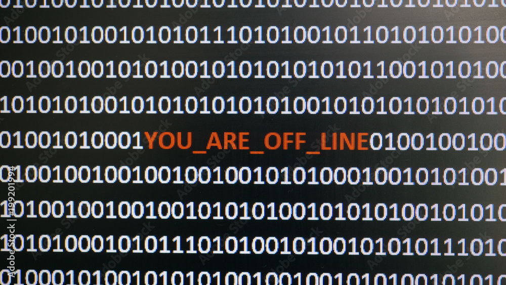 computer screen shot with binary code and warning text, concept for computer, technology and online security. computer screen shot with binary code and warning text, concept for computer, technology and online security.