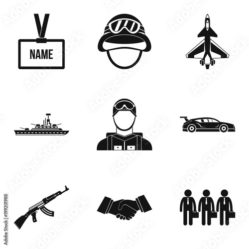 Seizure icons set, simple style