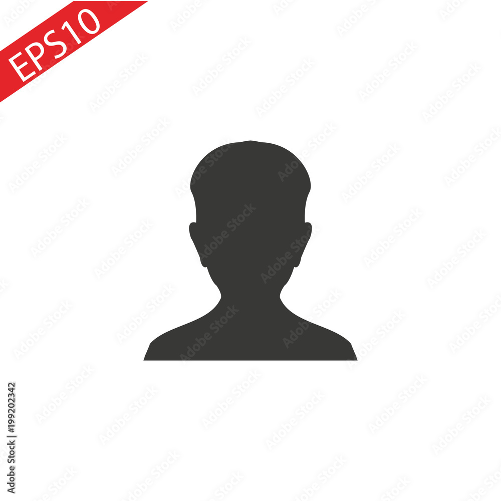 Person. Single flat icon on white background. Vector illustration. Person. Single flat icon on white background. Vector illustration.