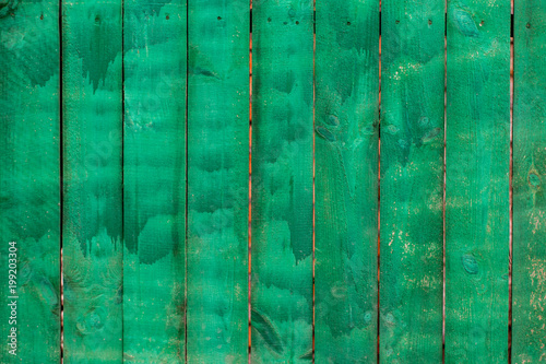 wood background texture/wooden green planks. With copy space