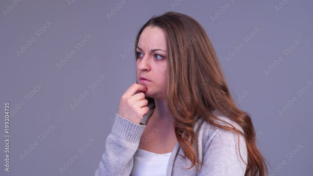 funny girl trying to find a solution of the problem funny girl trying to find a solution of the problem