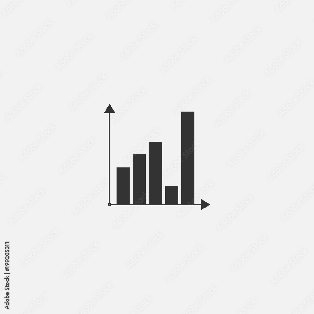 Diagram symbol icon for web in trendy style isolated on grey background Diagram symbol icon for web in trendy style isolated on grey background