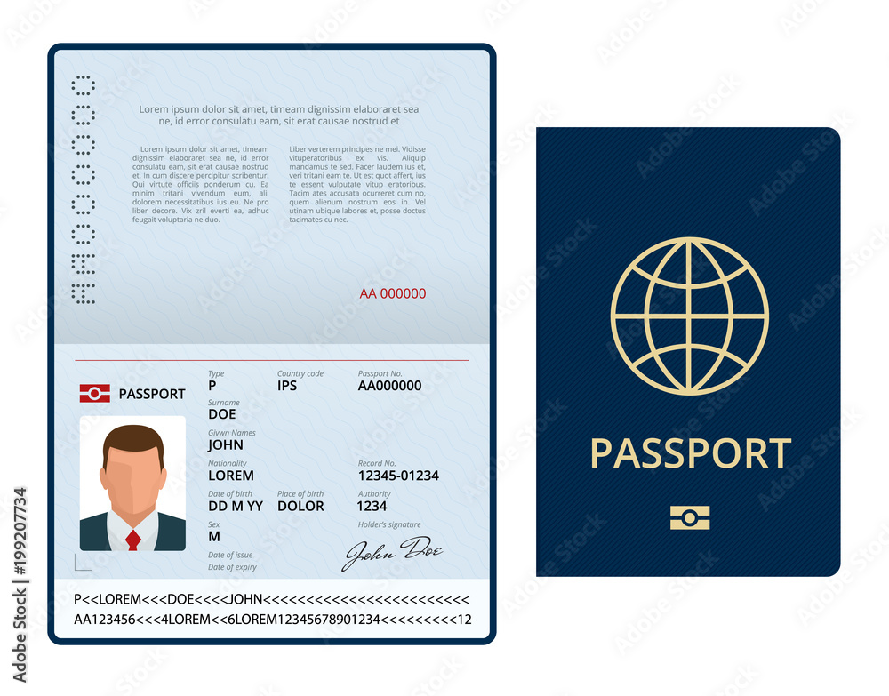 fototapeta-vector-blank-open-passport-template-international-passport