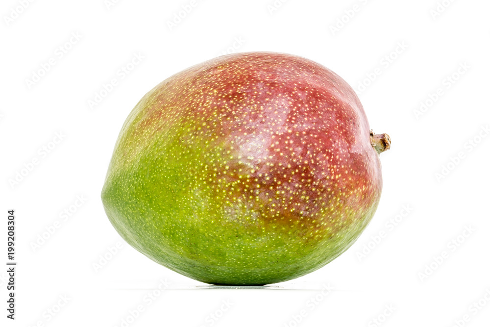 Mango closeup texture isolated on white background