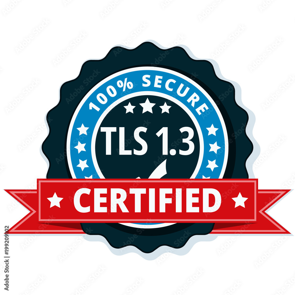 TLS 1.3 Certified label illustration TLS 1.3 Certified label illustration