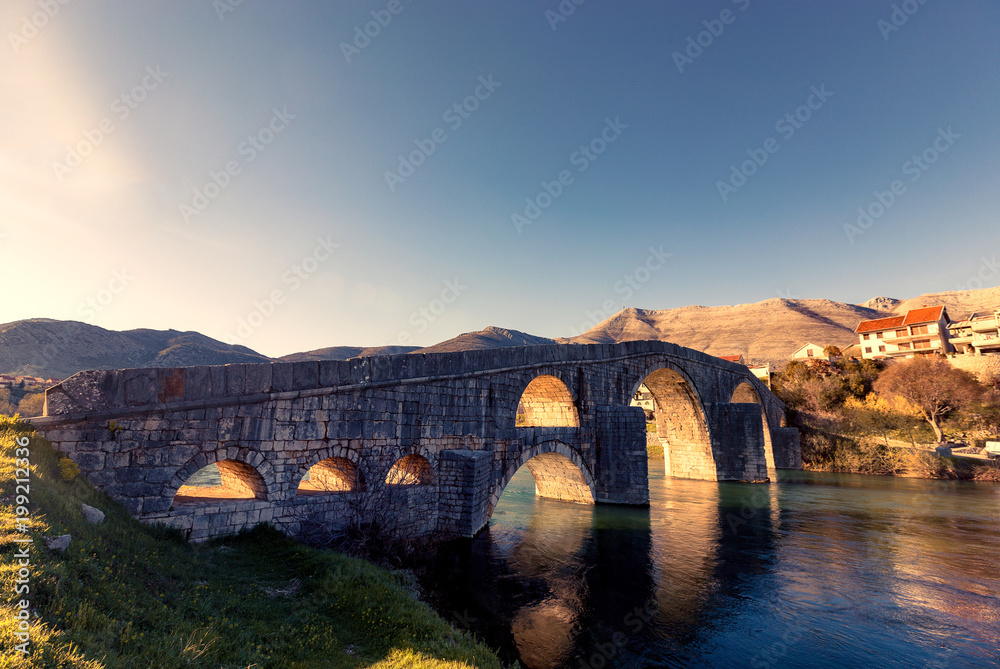 Arslanagica Bridge in Trebinje. Bosnia and Hercegovina.